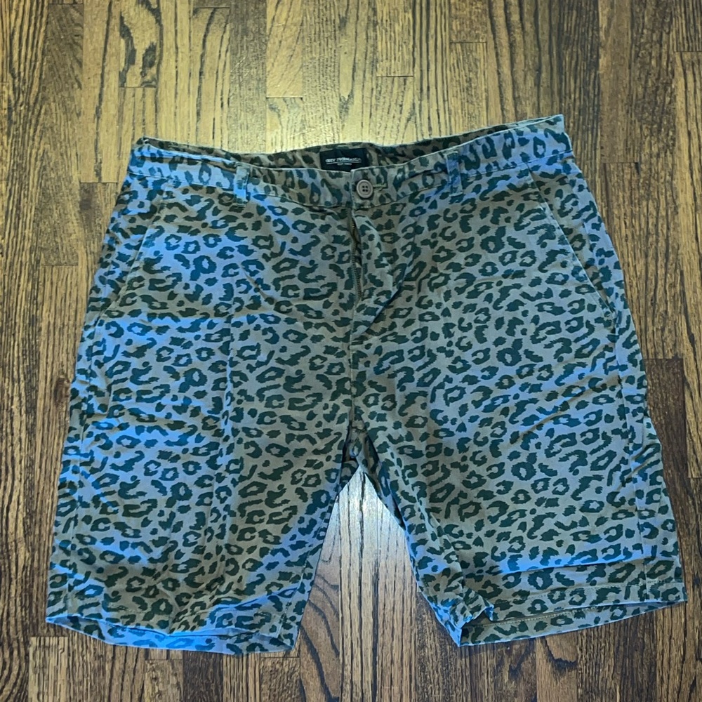 Obey leopard print shorts size 36